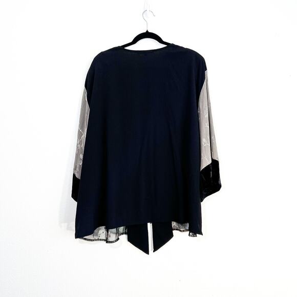 VTG Spencer Alexis Kimono Velvet Burnout Plus Size 3X Whimsigoth Fairy Witchy - Picture 5 of 6